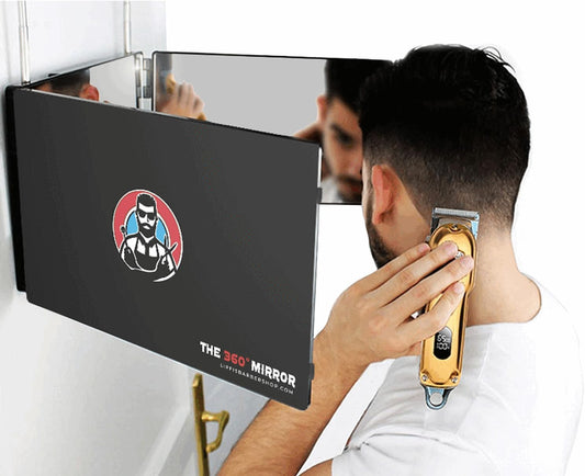 The 360 Mirror- Adjustable Trifold Barber Mirror to Cut Your Own Hair