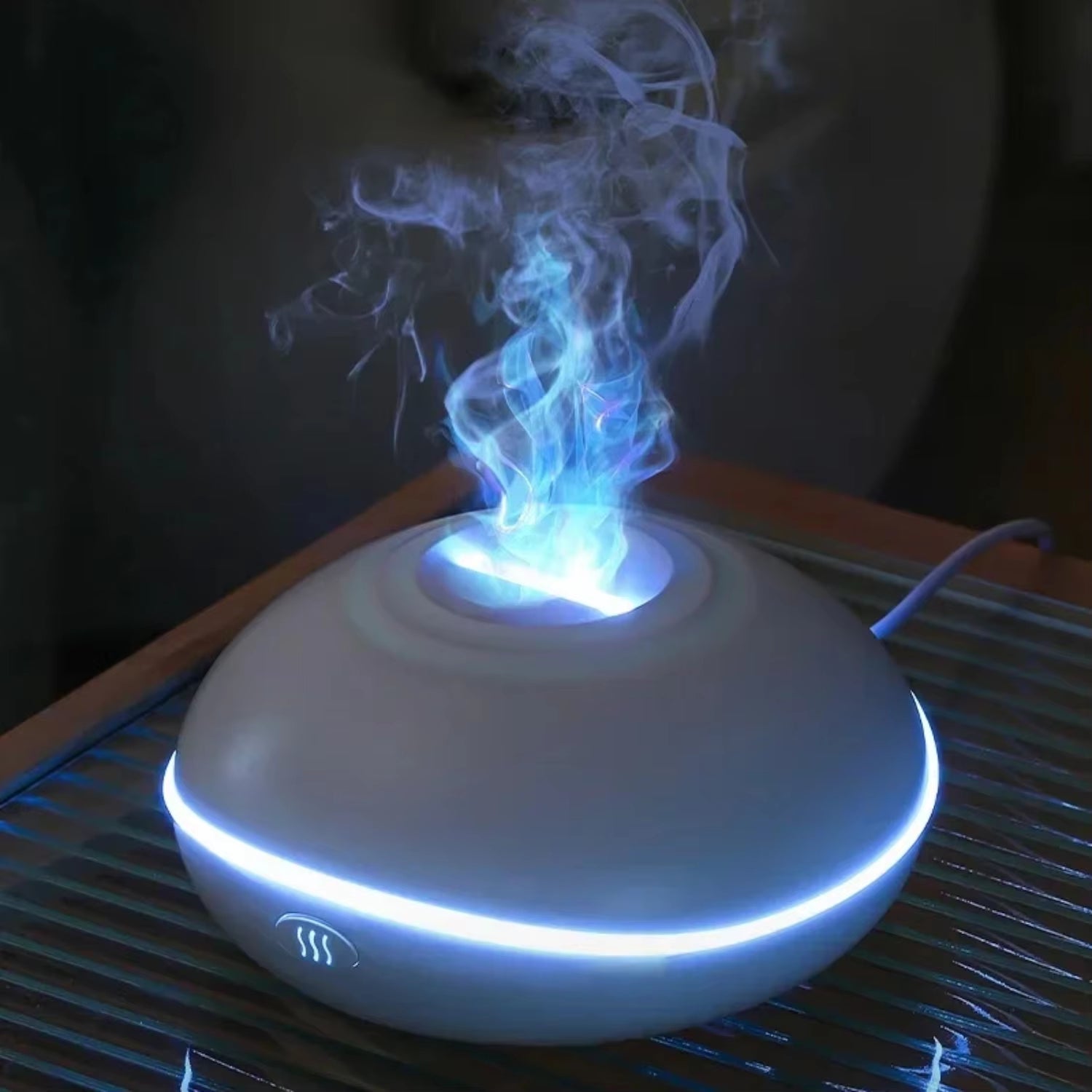 New Mini Flame Lamp Air Humidifier with Essential Oil Scent Diffuser